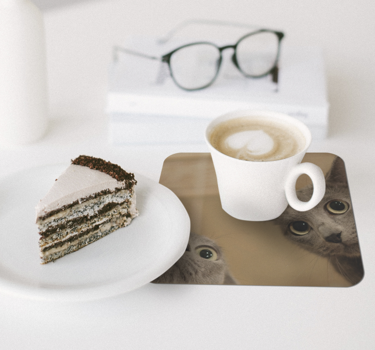 Søte katter moderne coaster sett - Tenstickers