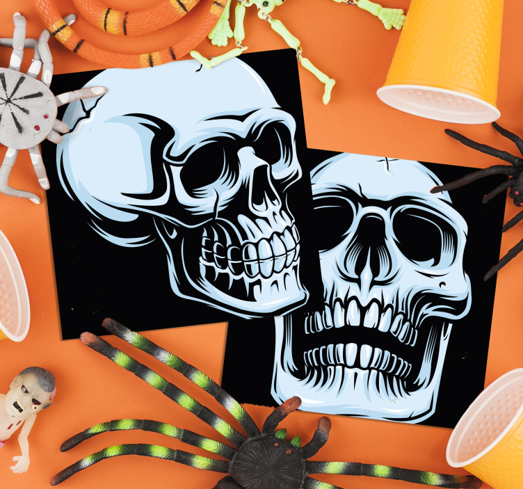 Stor hodeskalle-dalbane halloween - Tenstickers