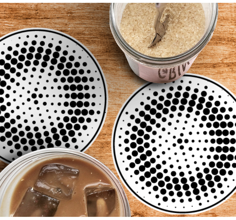 Svarte og hvite flekker paisley glassbrikke - Tenstickers