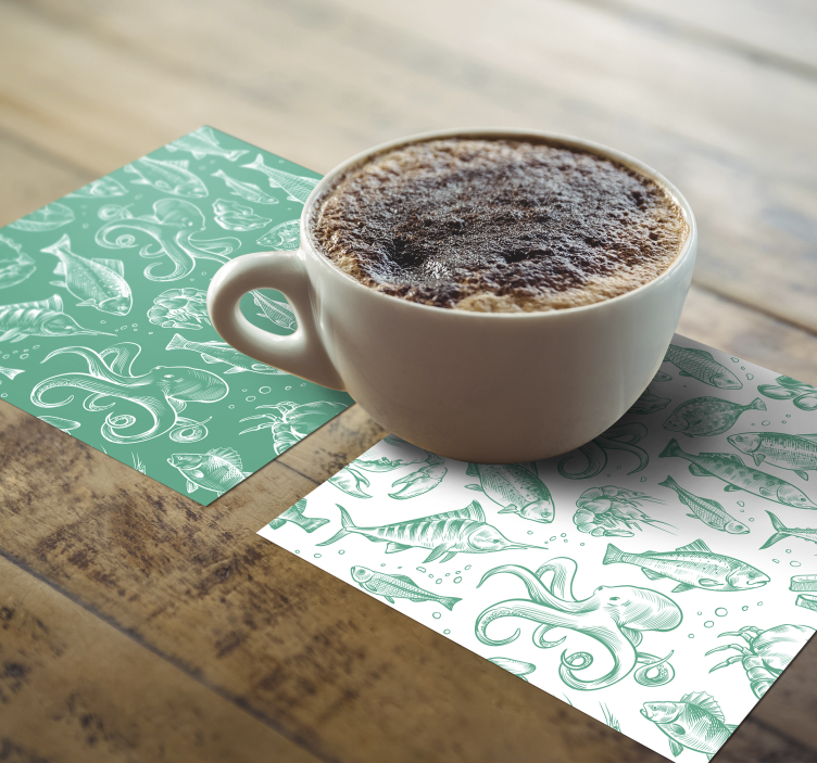 Kjempeflott skisse håndtegnet kystfisk - Tenstickers