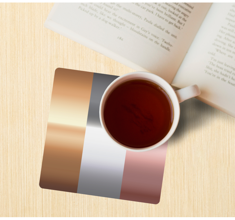 Tre farger kobber moderne coasters - Tenstickers