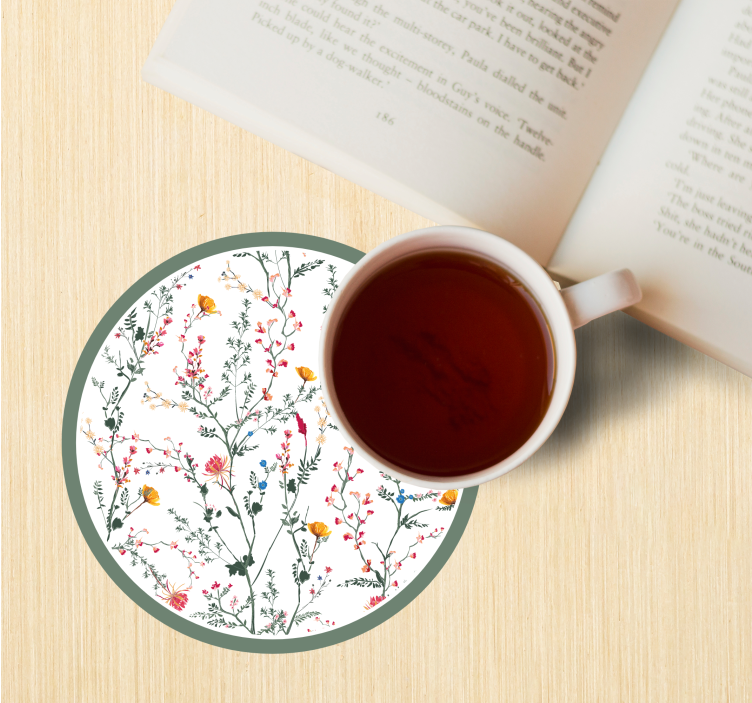 Tynne minimalistiske hageblomster underlag moderne - Tenstickers