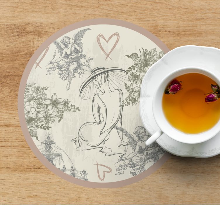 Vintage fransk romantisk mønster vintage underlag - Tenstickers