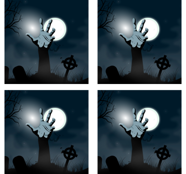 Halloween underlag skummel gravlund hånd - Tenstickers