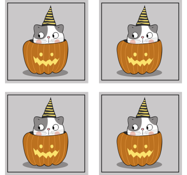 Søt katt halloween drikke dalbane - Tenstickers