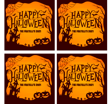 Personlig glad halloween-dalbane - Tenstickers