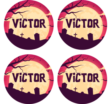 Halloween underlag skummel måneskinnscene - Tenstickers