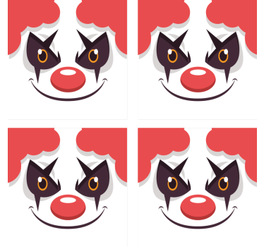 Dårlig klovn tegning halloween-dalbane - Tenstickers