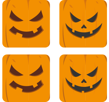 Forskjellige gresskarunderlag halloween - Tenstickers