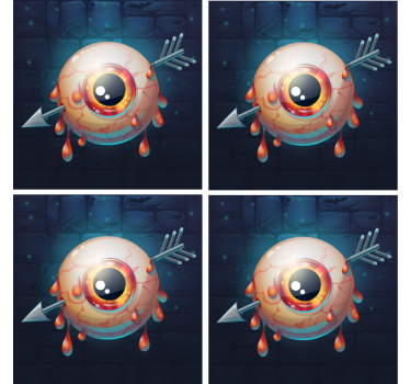 Skummelt øye halloween-dalbane - Tenstickers