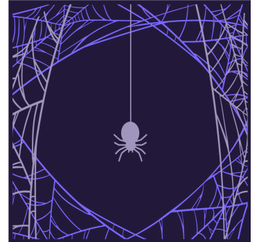 Halloween underlag med edderkoppnett motiv - Tenstickers