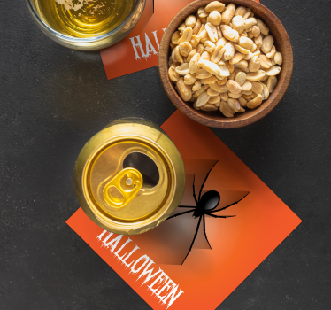 Edderkopp halloween drink coaster - Tenstickers