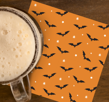 Flaggermus halloween drink coaster - Tenstickers