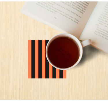 Halloween farger vertikale striper coasters - Tenstickers