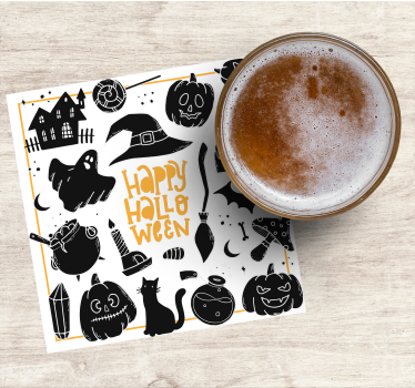 Halloween underlag med skumle illustrasjoner - Tenstickers