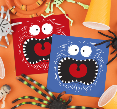 Moderne og fargerik halloween-drink-coaster - Tenstickers