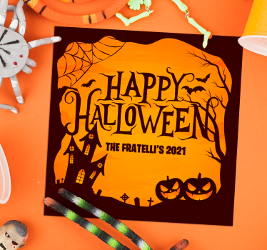 Personlig glad halloween-dalbane - Tenstickers
