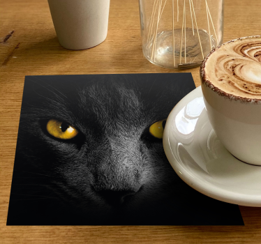 Svart katt halloween-dalbane - Tenstickers