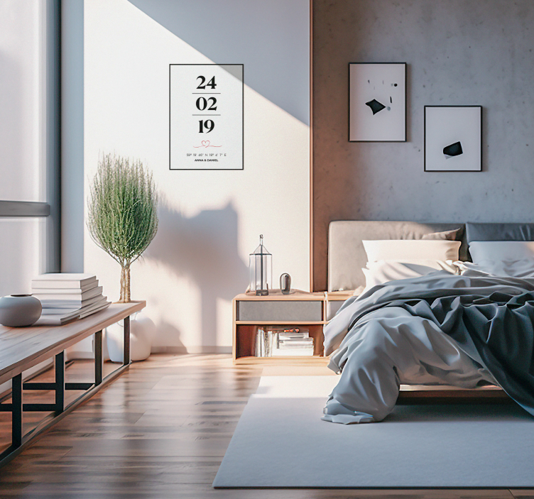 Koordinater av kjærlighet personlig plakat - Tenstickers