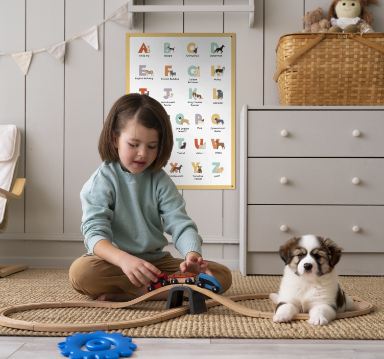 Hunderaser alfabetisk Hund plakat - Tenstickers