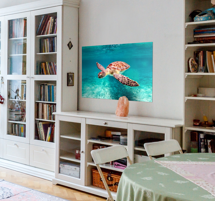 Havskilpadde plakat med dyr - Tenstickers