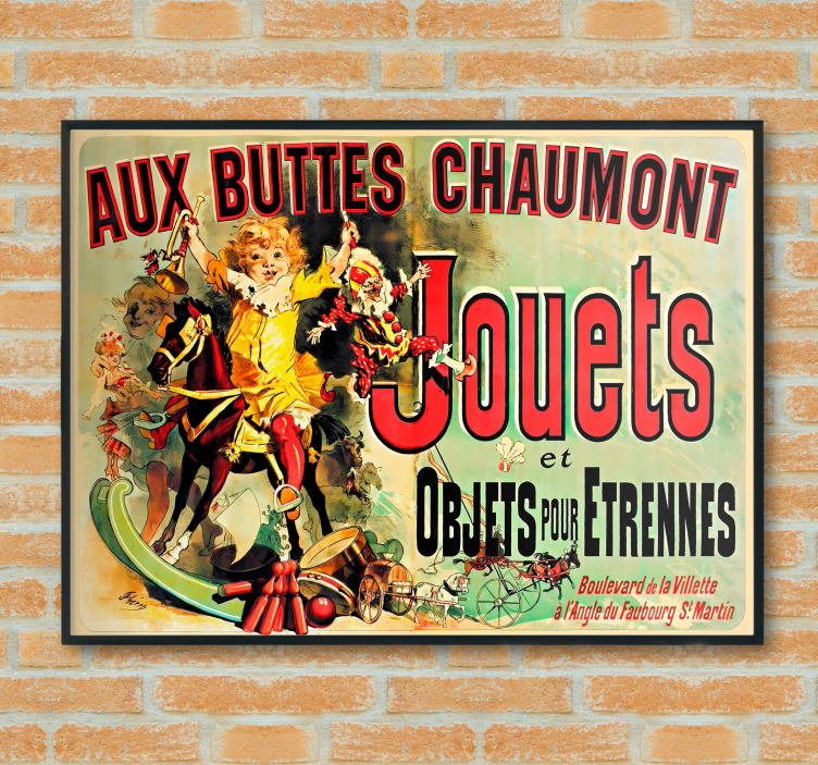 aux buttes chaumont jouets vintage plakat - Tenstickers