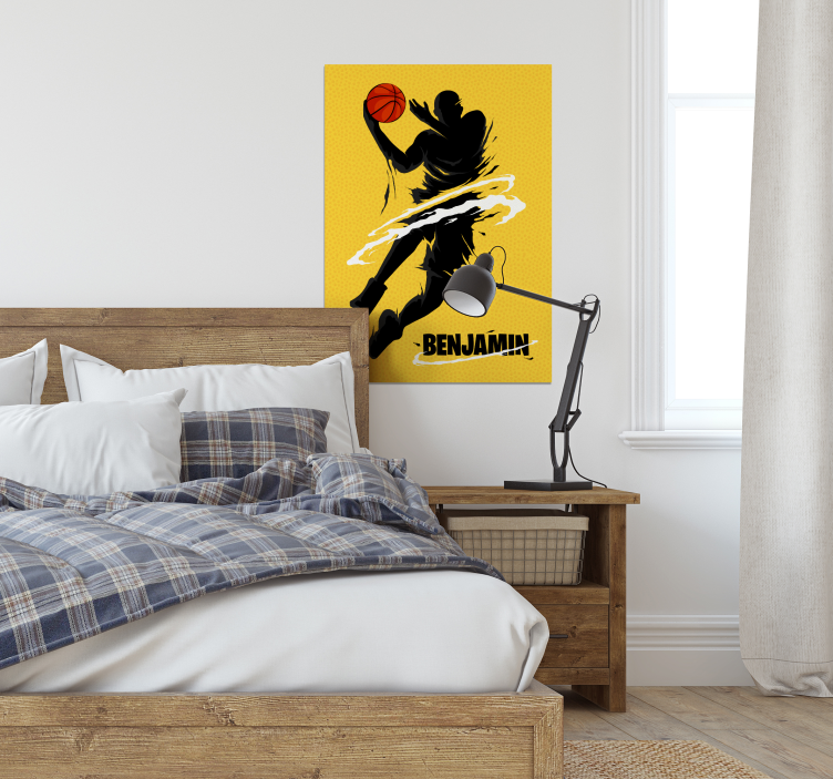 Basketballspiller hoppe plakat - Tenstickers