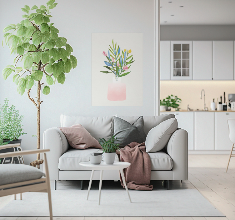 Blomster i en potte blomsterplakat - Tenstickers