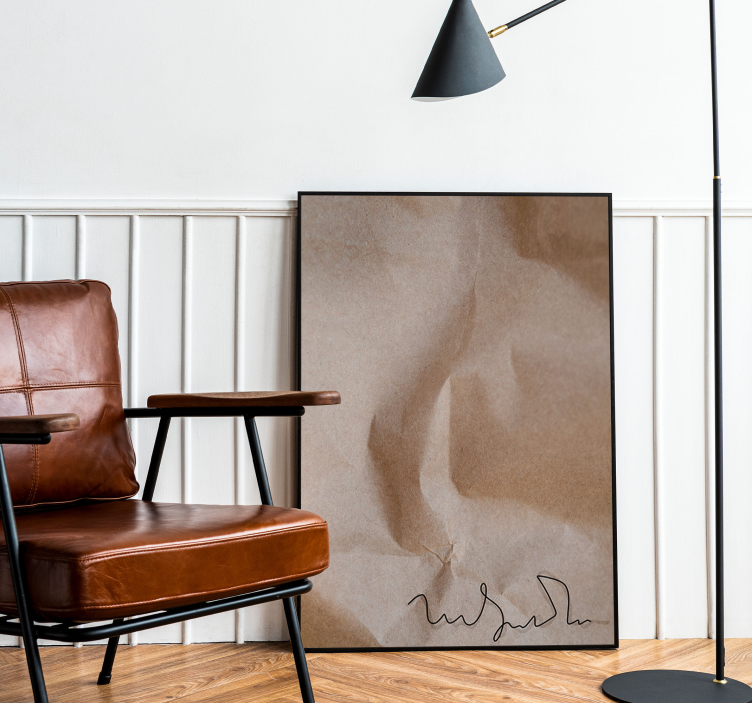 Gammel papirsignatur abstrakte plakate - Tenstickers