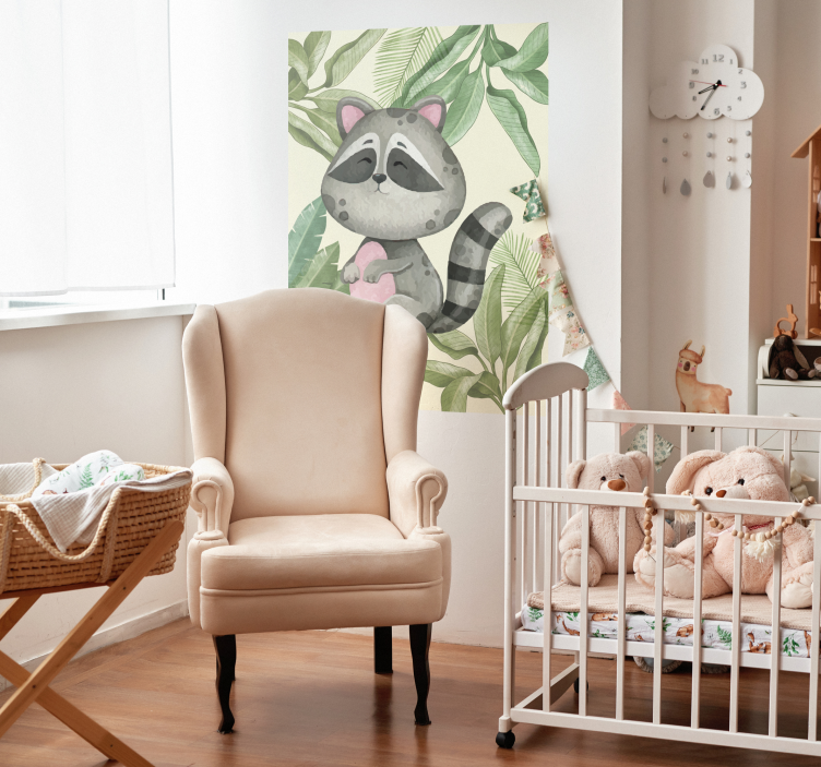 Jungel vaskebjørn dyr plakat - Tenstickers