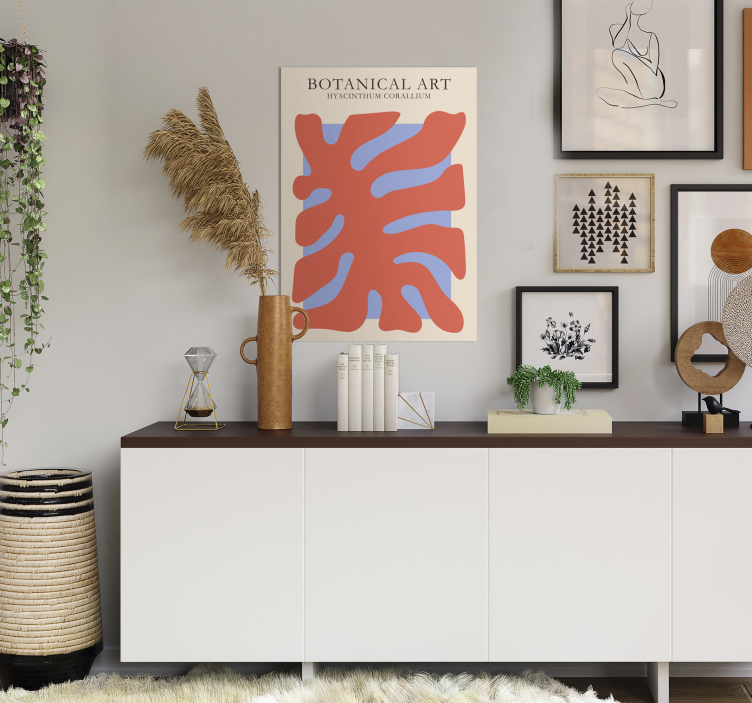 Plakattrykk i koralldesign - Tenstickers