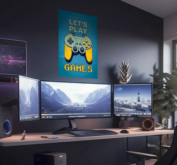 Let's play games spill Plakat tenåringer - Tenstickers