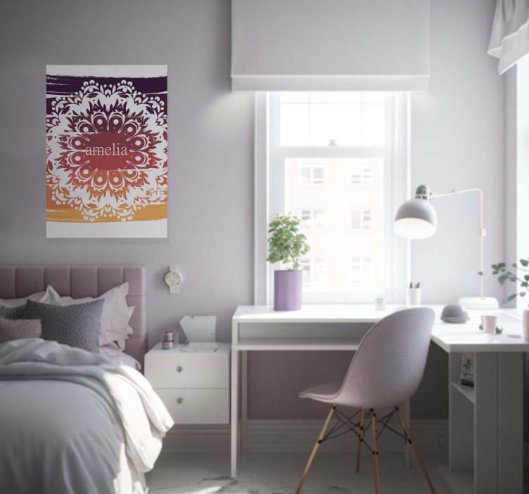 Mandala navn personlig plakat - Tenstickers