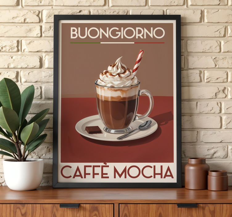 mocha kaffe vintage plakat - Tenstickers