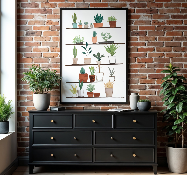 Planter plakat kunstnerisk tegning - Tenstickers