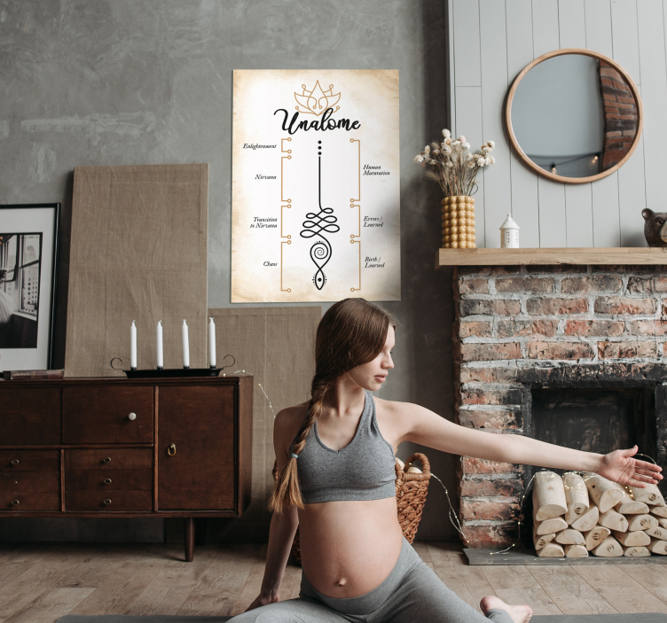 Unalome betyr "å oppnå enighet". zen plakat - Tenstickers