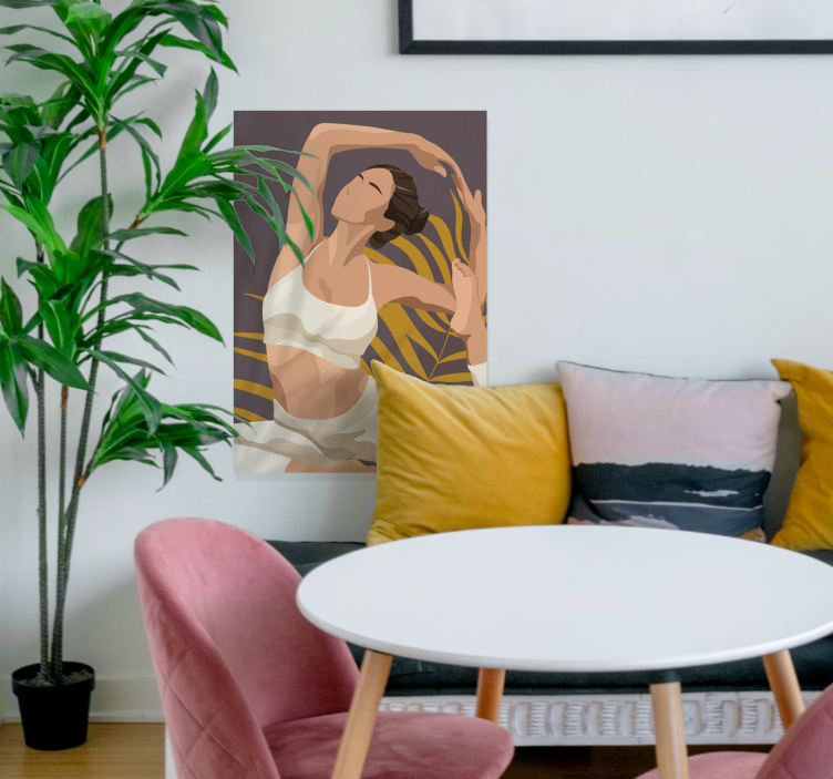 Yoga Illustrasjon sportsplakater - Tenstickers