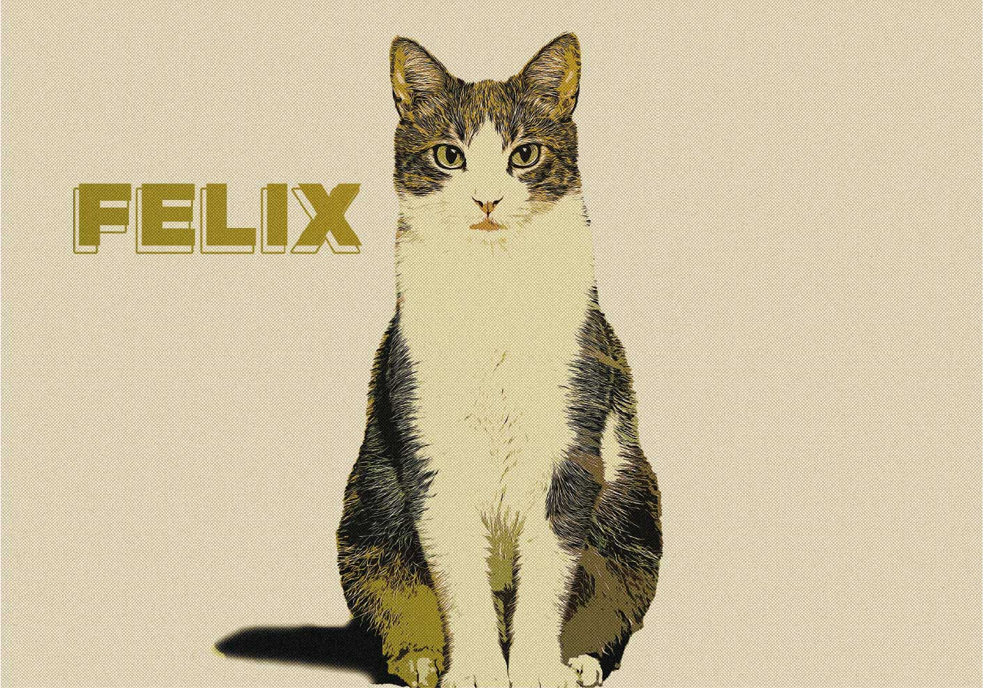 Personlig illustrasjon i halvtone dyreplakate - Tenstickers