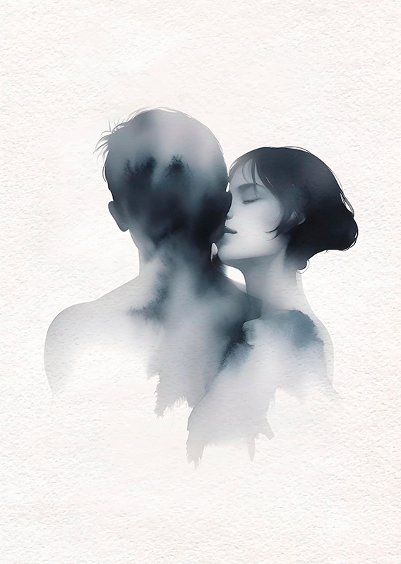 Nydelig par minimalistisk plakat - Tenstickers