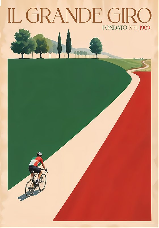 il grande giro Sykkelplakat - Tenstickers