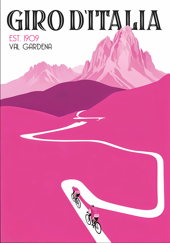 val gardena Sykkelplakat - Tenstickers