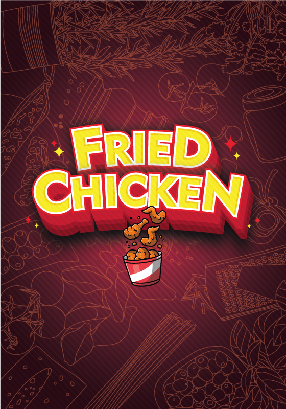 Kjøkken plakater graffiti taco og stekt kylling - Tenstickers