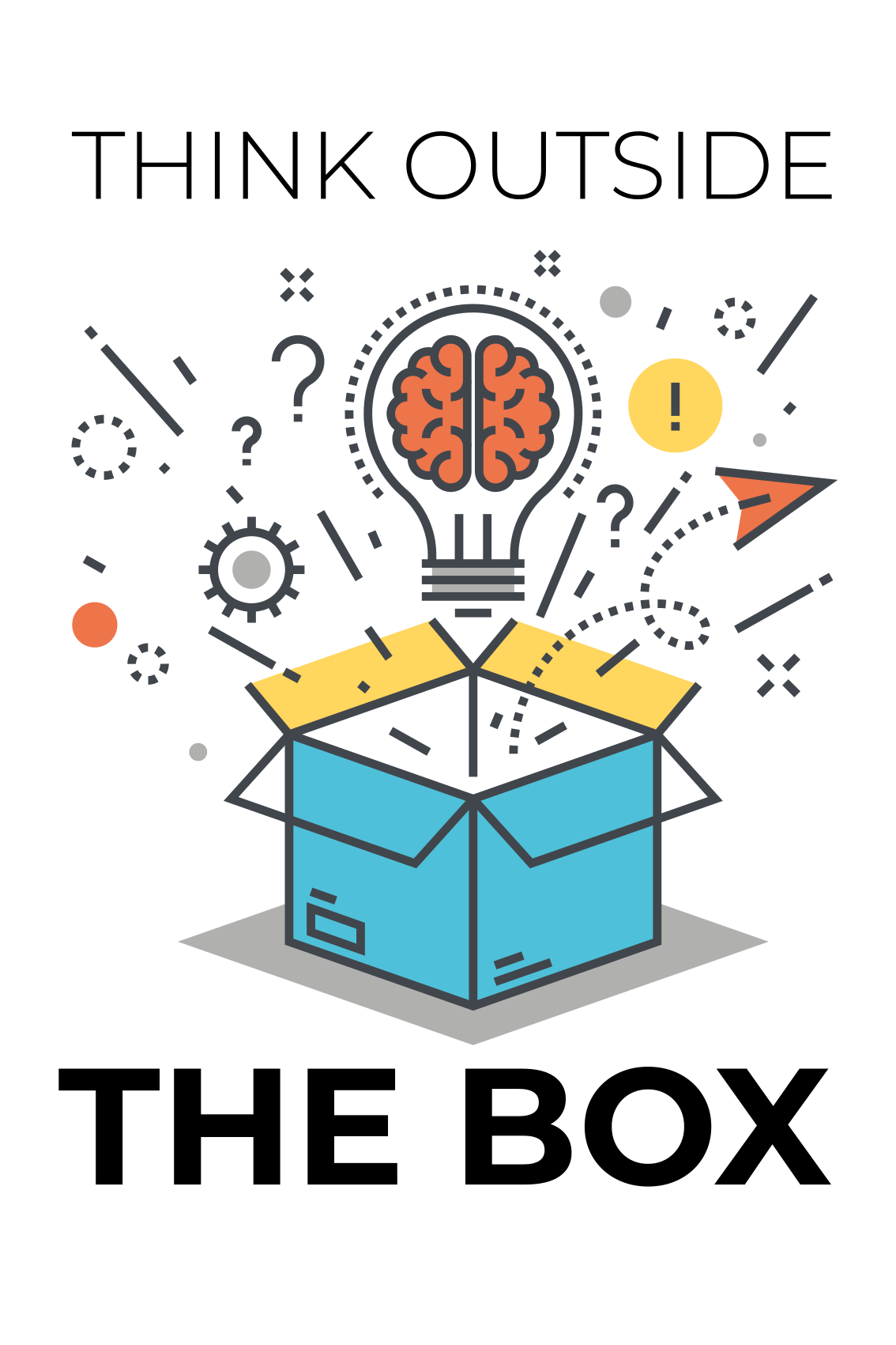 Kontor plakat tenk utenfor boksen - Tenstickers