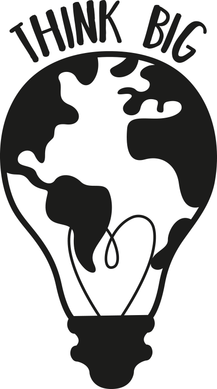 Kontor plakat tenk stort med verdenskart - Tenstickers