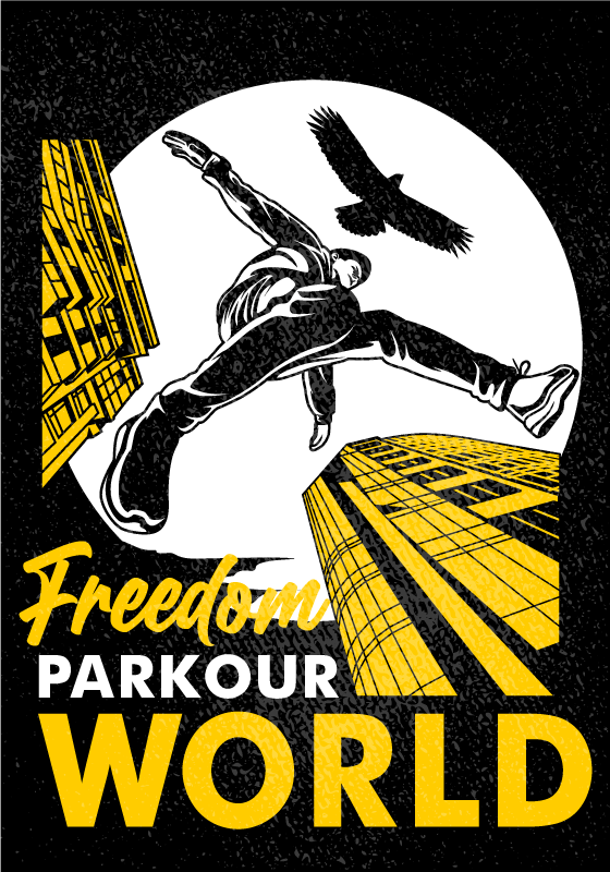 Plakat tenåringer parkour verden - Tenstickers