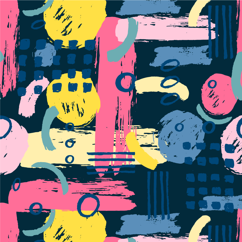 Fargerik abstrakt plakat stue - Tenstickers