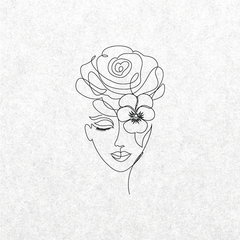 Minimalistisk ansiktsløs kvinne plakate stue - Tenstickers