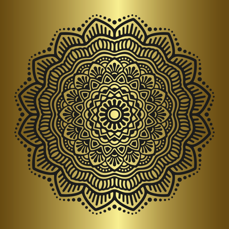 Mandala plakate stue - Tenstickers