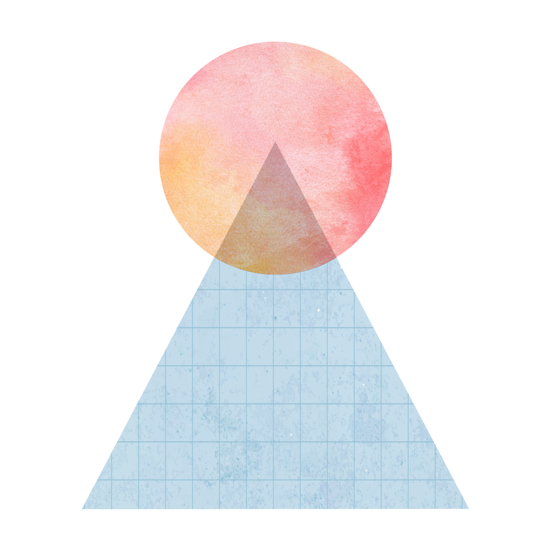 Plakate stue sol og veggkunst trekant - Tenstickers