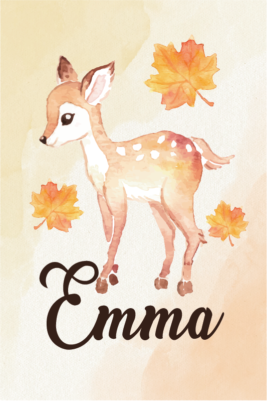 Barneplakate rådyr - Tenstickers